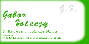 gabor holeczy business card